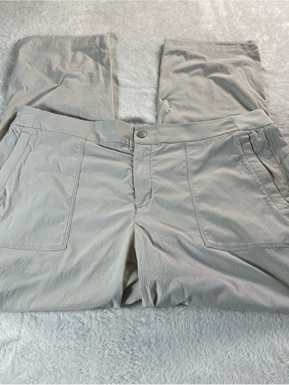 Athleta Trekkie Hike Pants,  High Waist Off White Athletic Pants Size 18